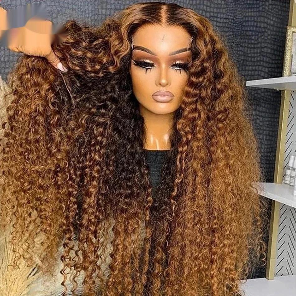 Golden Honey Deep Wave Lace Wig