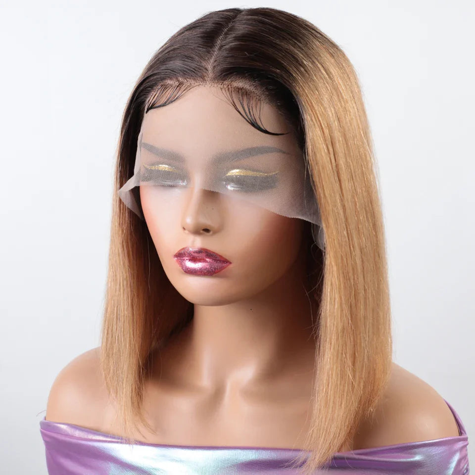 Golden Honey Bob Lace Wig