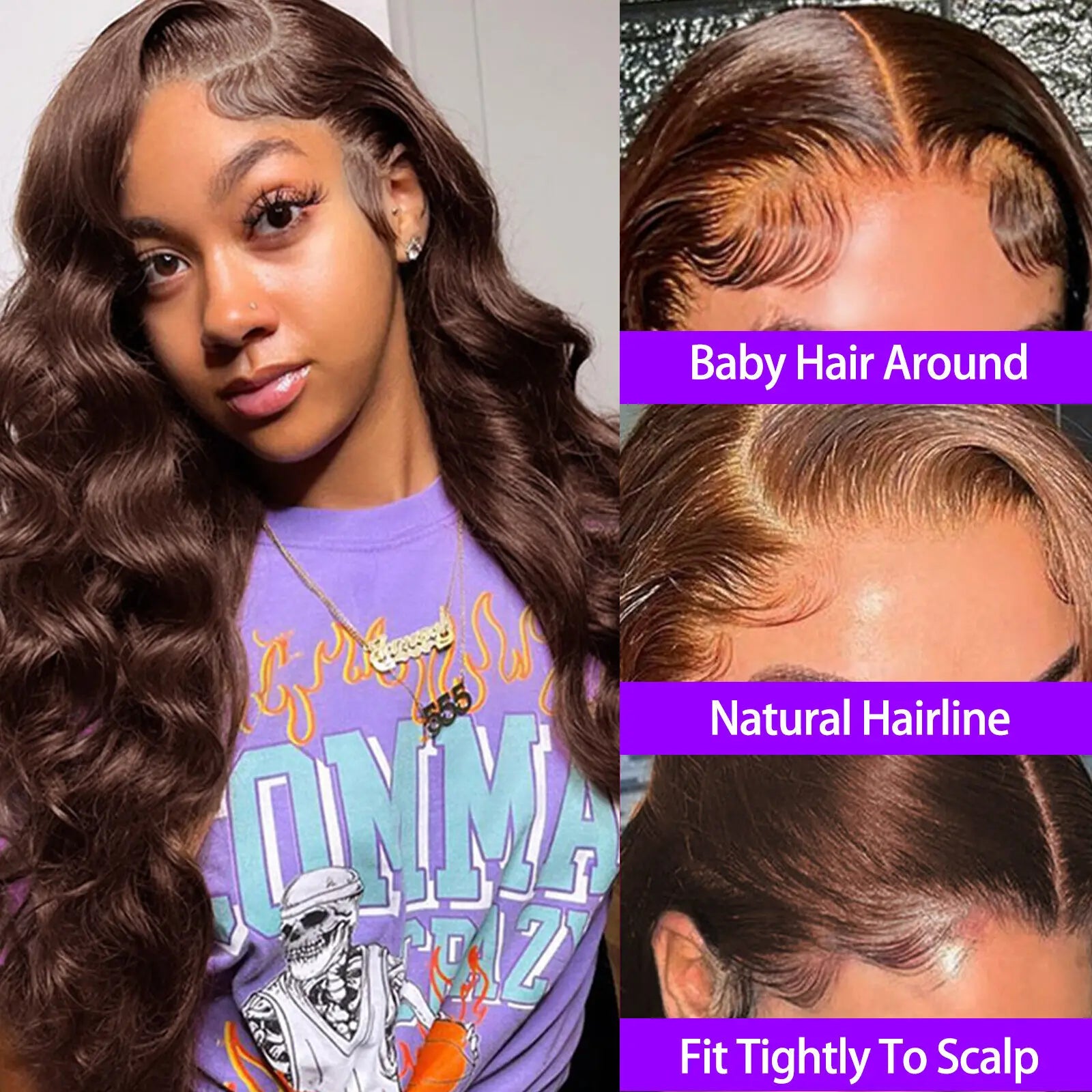 Luxe Chocolate Body Wave HD Lace Wig