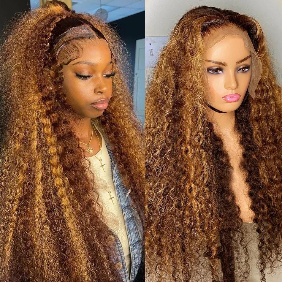Golden Honey Deep Wave Lace Wig