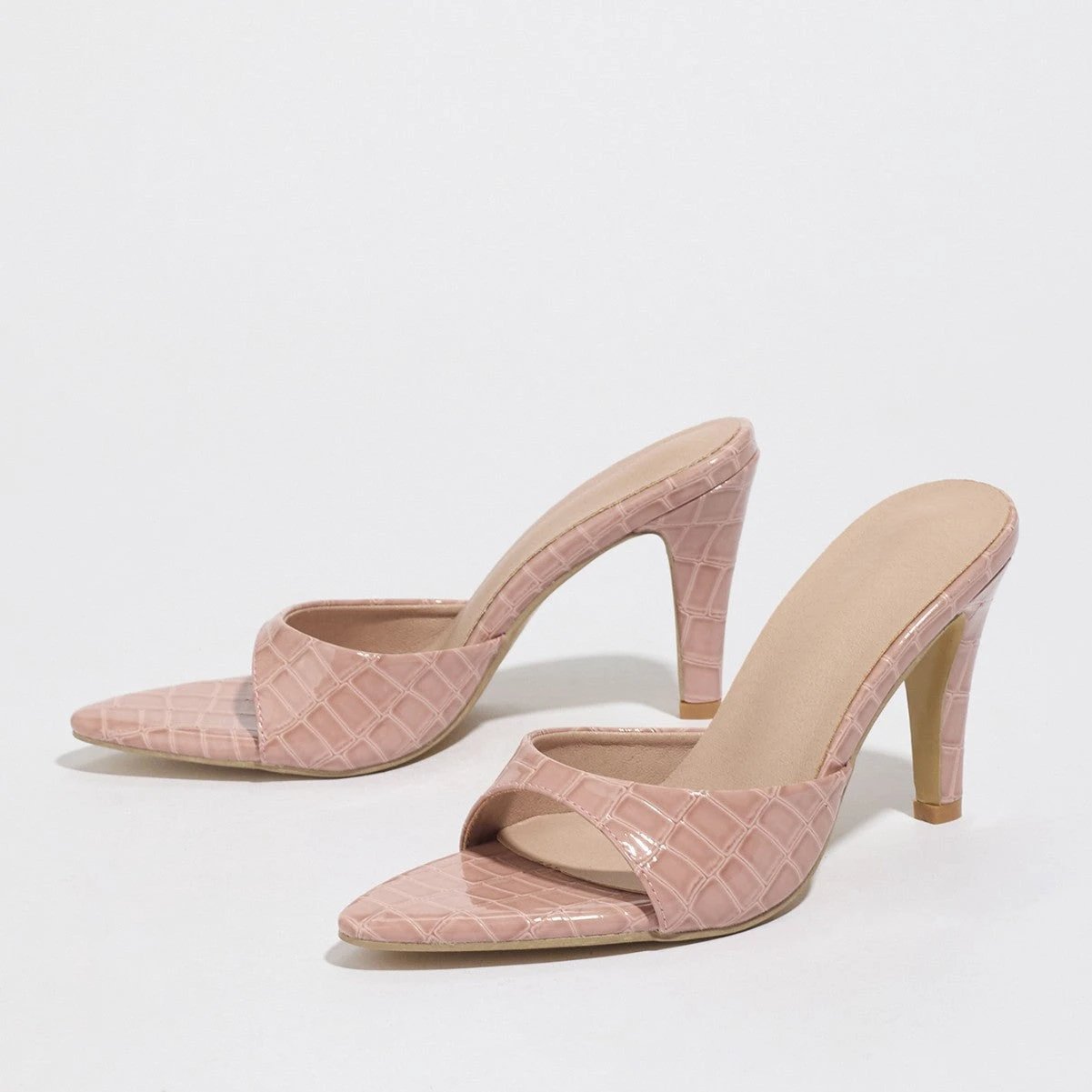 Blush Muse Stiletto Slides