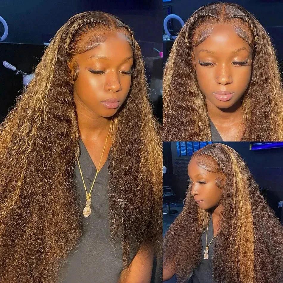 Golden Honey Deep Wave Lace Wig