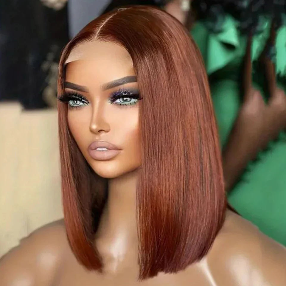 Peruvian Auburn Bob Lace Wig