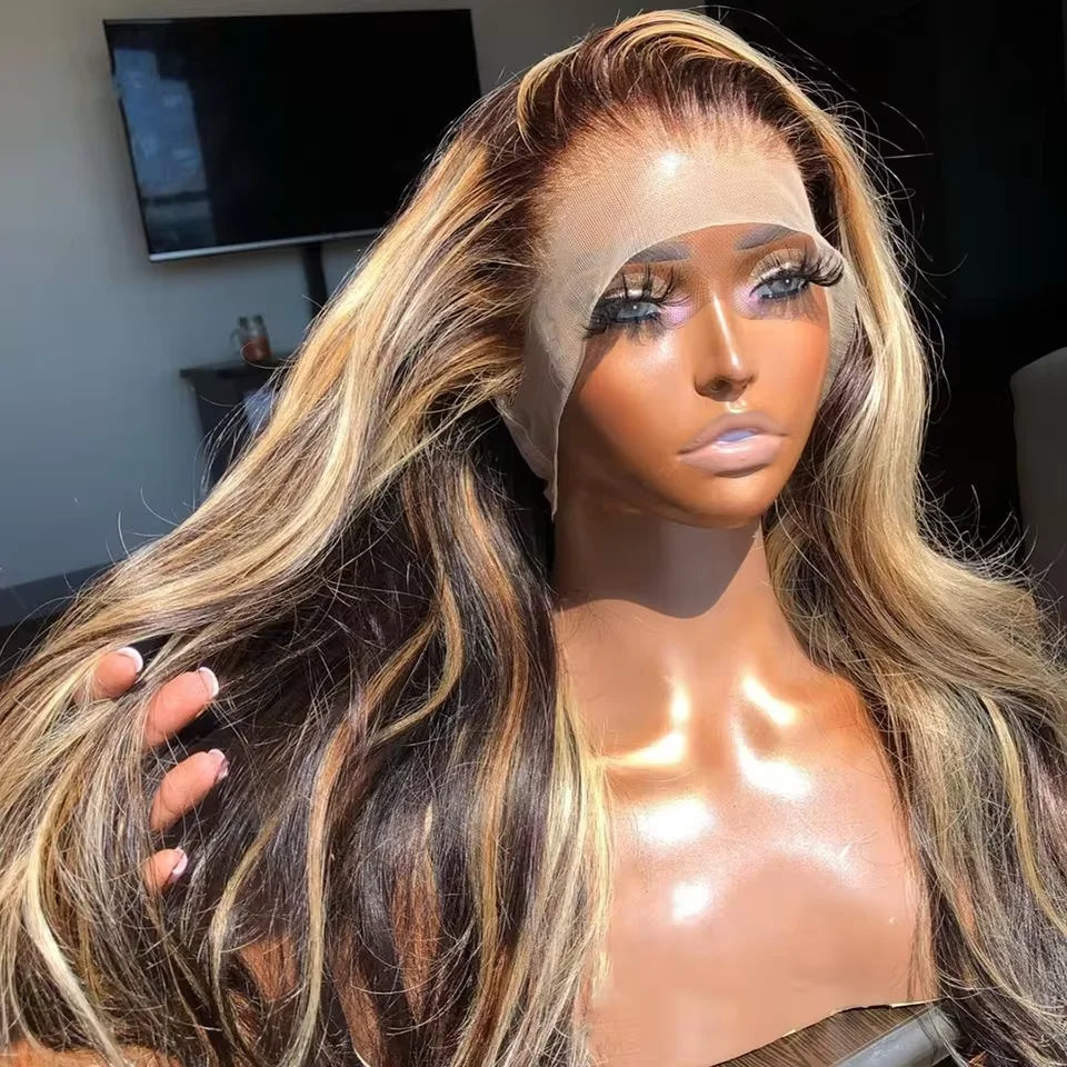 Golden Highlight Body Wave HD Lace Wig