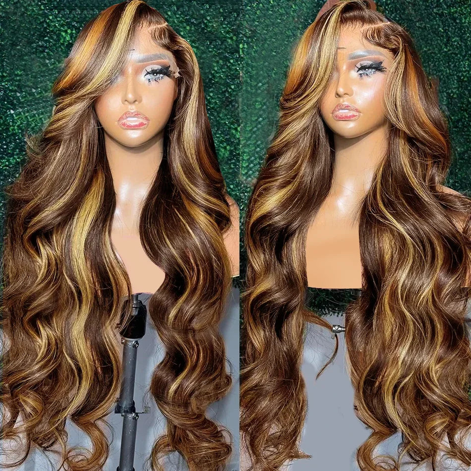 Golden Highlight Body Wave HD Lace Wig