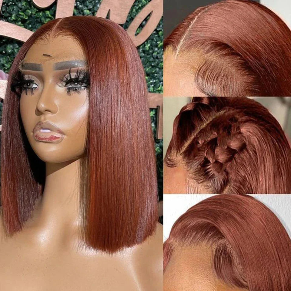 Peruvian Auburn Bob Lace Wig