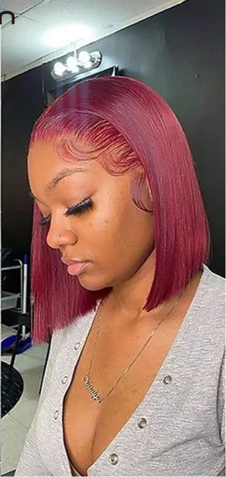 Peruvian Auburn Bob Lace Wig