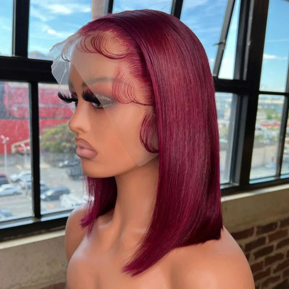 Peruvian Auburn Bob Lace Wig