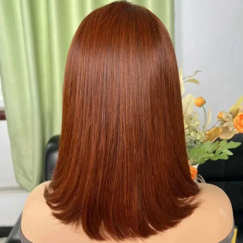 Peruvian Auburn Bob Lace Wig