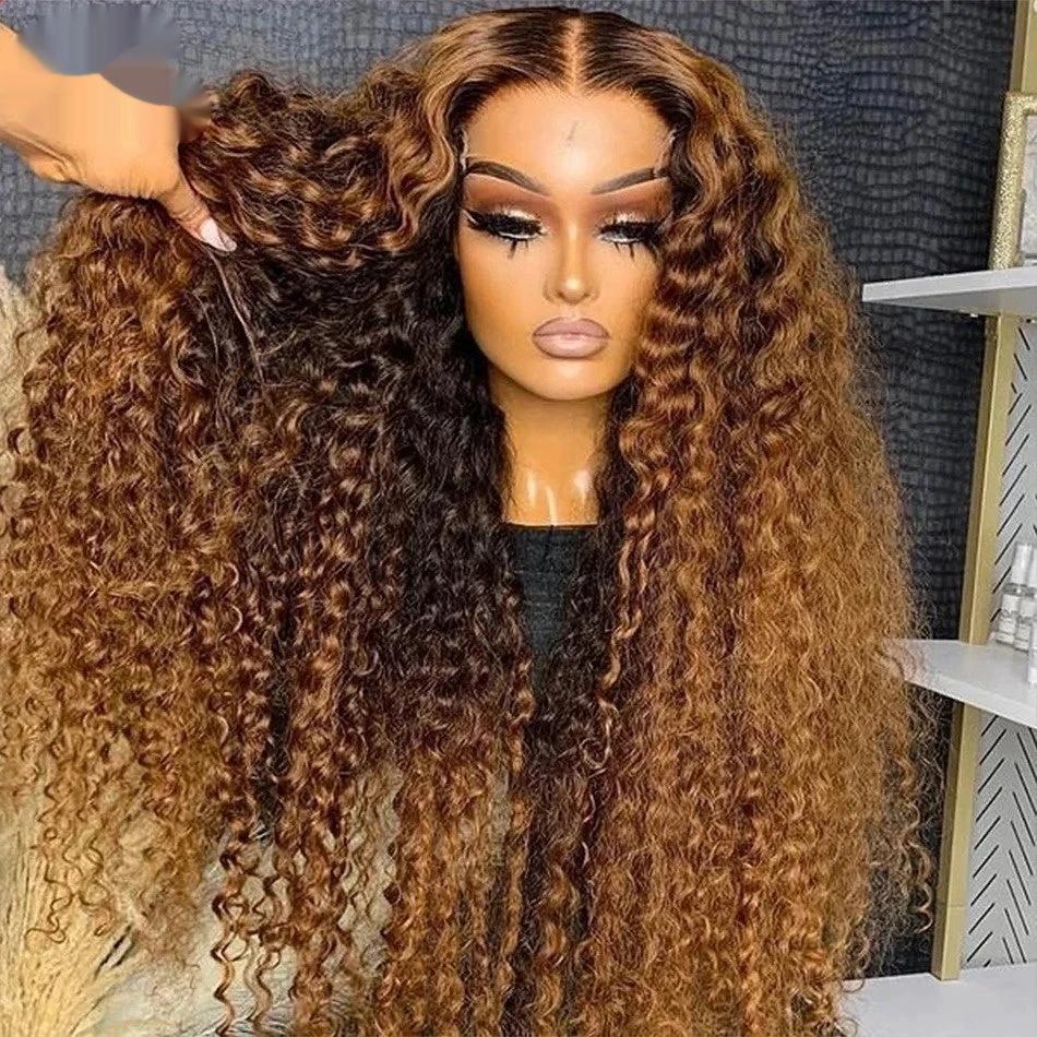 Golden Honey Deep Wave Lace Wig