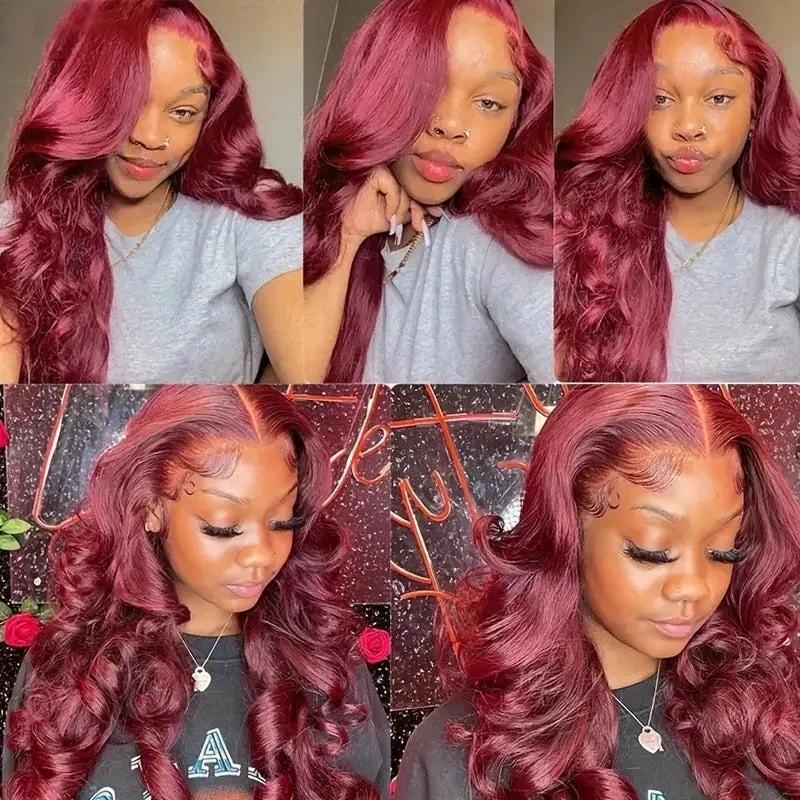 Velvet Wine Red HD Lace Wig